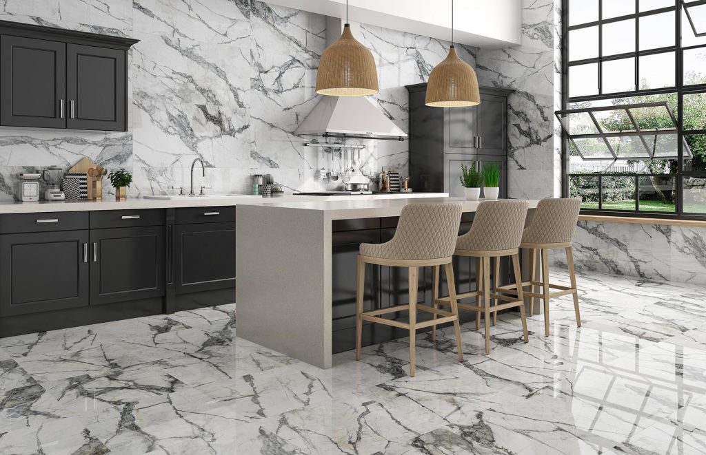 Gạch ốp lát công ty FiveA & Co phòng bếp