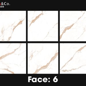 6 mặt khác nhau của gạch Ấn Độ Golden Statuario