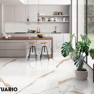 Mẫu gạch phối cảnh Golden Statuario